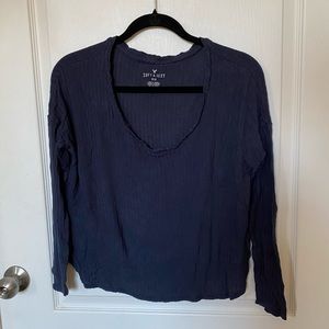 aeo soft and sexy v neck long sleeve
